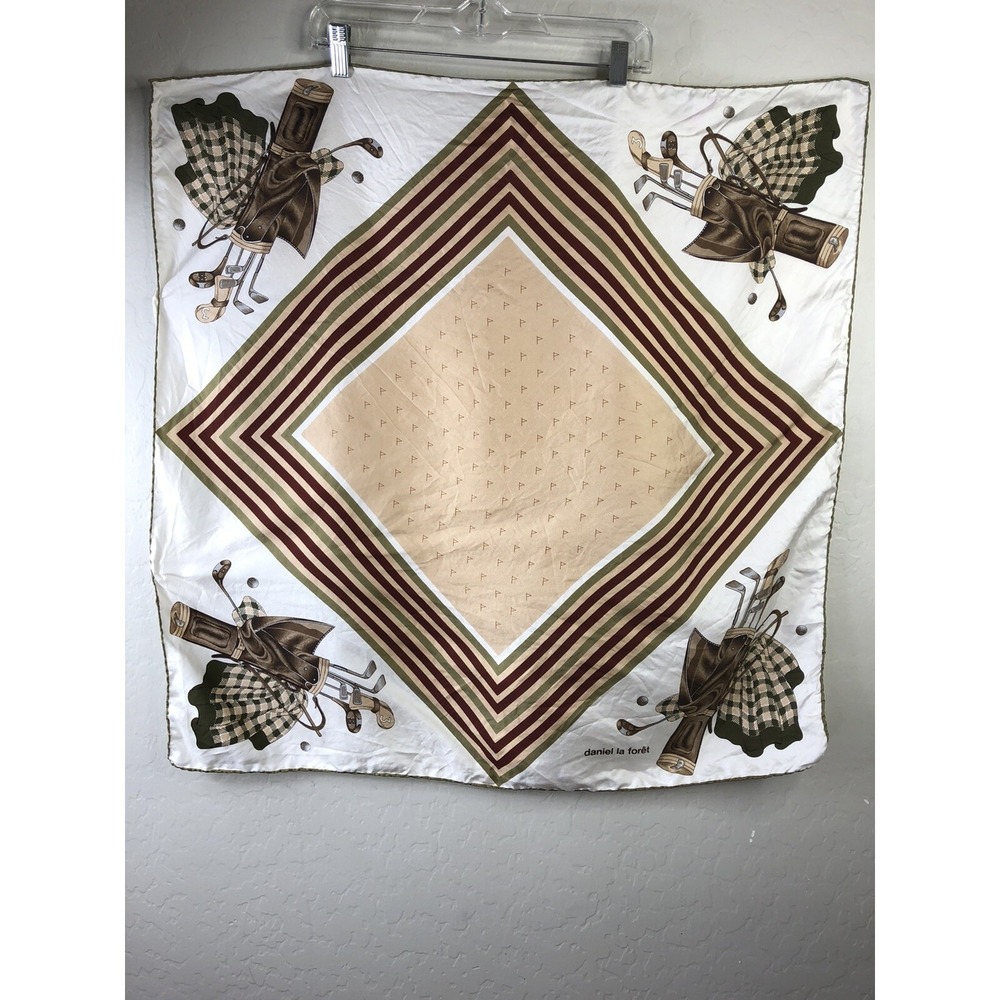 Daniel La Foret Silk Scarf‎ Tasselli Golf Square